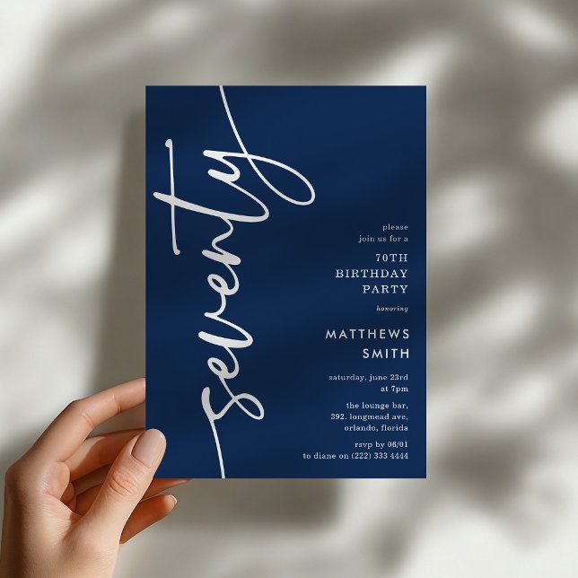 Invitation Script Seventy' 70th Birthday (Créateur téléchargé)