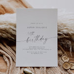 Invitation Script Silver moderne 50e anniversaire<br><div class="desc">Cette invitation de 50ème anniversaire en argent moderne est parfaite pour une fête d'anniversaire minimaliste. Le design de couleur gris argenté simple présente une typographie industrielle unique avec un style boho moderne. Personnalisable dans n'importe quelle couleur. Gardez le design minimal et élégant, en l'état, ou personnalisez-le en ajoutant vos propres...</div>