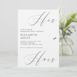Invitation Script Son + Hers Couples Show Engagement Party