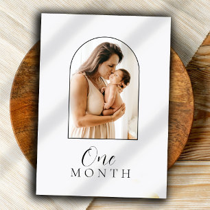 Invitation Script Texte Baby Monthly Milestone Card