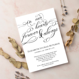 Invitation Script tourbillonnant Dans Nos Coeurs Pour Toujour