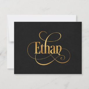 Invitation Script Tourbillonnant personnalisé Ethan Gold sur