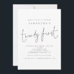 Invitation Script Vingt-et-unième fête d'anniversaire<br><div class="desc">Script élégant Vingt-et-unième fête d'anniversaire. Le Twenty First est aménagé dans un style d'écriture moderne. Personnalisez facilement le reste du texte à vous.</div>