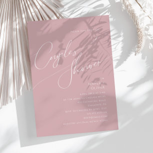 Invitation Script Whimsical Douche Dusty Rose Couples