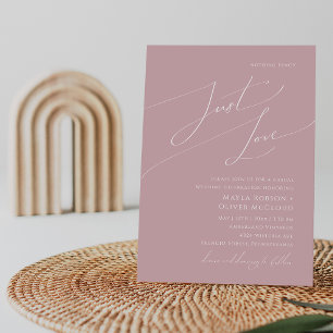 Invitation Script Whimsical   Dusty Rose Just Love Mariage