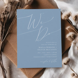 Invitation Script Whimsical Dusty Rose Nous faisons Mariage