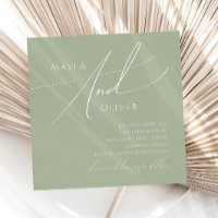 Script Whimsical | Mariage Carré Sage Green