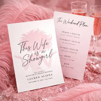 Invitation Script Wife Is a Showgirl Bachelorette Weekend