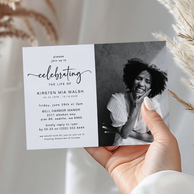 Invitation Scripts photo Célébration du monument funéraire de (Créateur téléchargé)