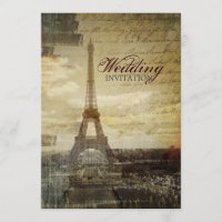 Scripts vintages Paris Eiffel Tower Mariage