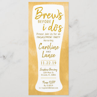 Invitation Se lève avant la fête d'engagement de I Do