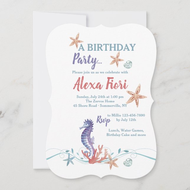 Invitation Sea Life (Devant)