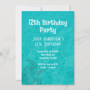 Invitation Sea Turtle Ocean Theme Surprise Party