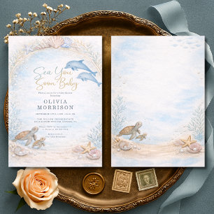 Invitation Sea You Soon Baby Shower