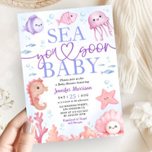 Sea You Soon Fête de Bébé Fille Animaux de l'Océan