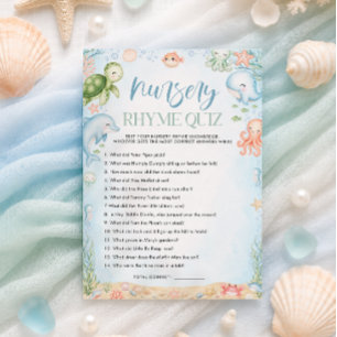 Invitation Sea You Soon Ocean Baby Shower Nursery Rhyme Game