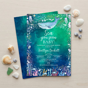 Invitation Sea You Soon Under The Sea Baby Shower