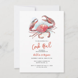 Invitation Seafood Boil Couples Fiançailles Crab Party