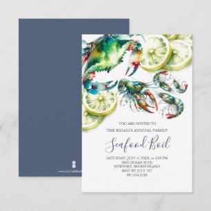 Invitation Seafood Boisson Famille Summer Party Petit
