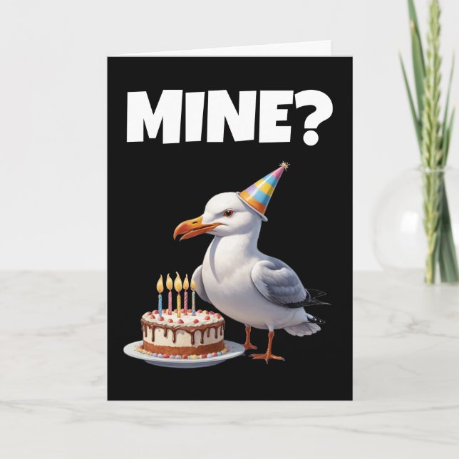 Invitation Seagull Birthday Bash - Gâteau, Chaos & Fun! (Devant)