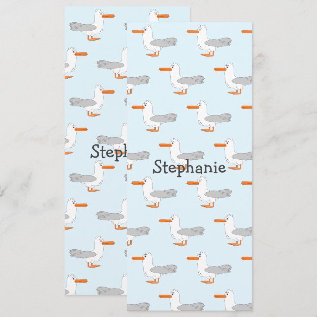 Invitation Seagull Design Signet personnalisé (Devant / Derrière)