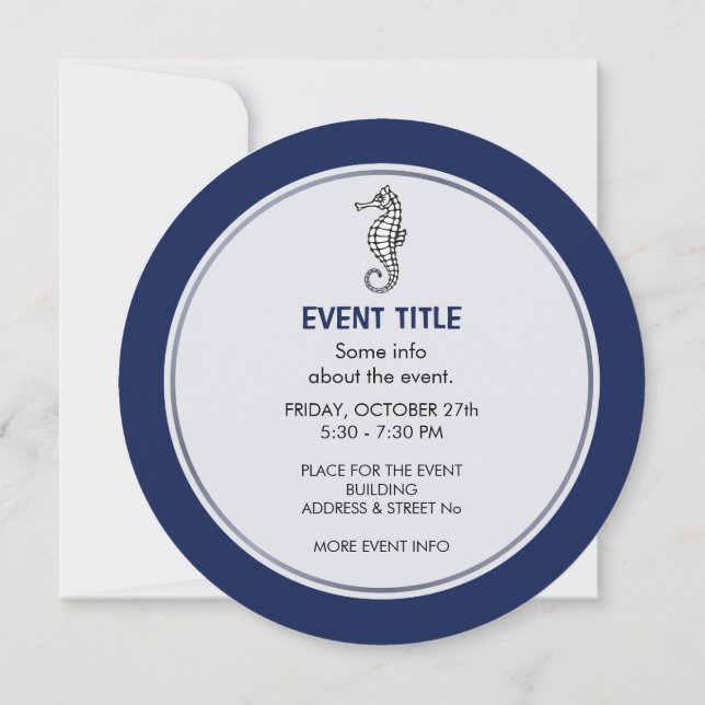 Invitation Seahorse Blue (Dos)