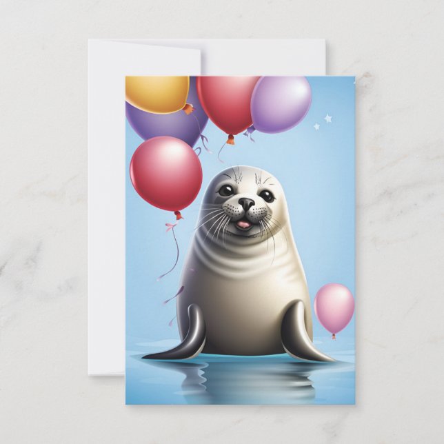 Invitation Sealed with Birthday Joy : Modèle d'invitation (Devant)