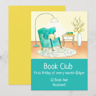 Invitation Séance de livre de groupe de club de boite