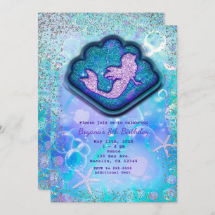 Invitation Seashell Ait pour une fête d'anniversaire de la Pa