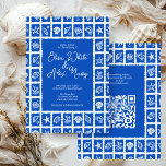 Invitation Seashell Grid Beach Wedding Code QR PERSONNALISÉ<br><div class="desc">Carte parfaite pour une faire-part de mariage amusante ! L'art fait main pour vous ! Parfait pour un mariage, une douche de nage en bord de mer, une fête de bachelorette, une fête de fiançailles ou un anniversaire. ENTIÈREMENT PERSONNALISABLE ! Cliquez sur "Personnaliser" ci-dessus pour modifier le texte des deux...</div>
