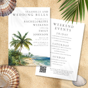 Invitation Seashells Mariage Bells Bachelorette Week-end