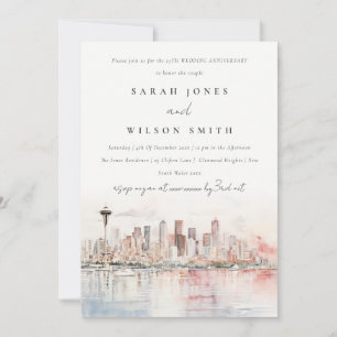 Invitation Seattle Washington Paysage Mariage Anniversaire