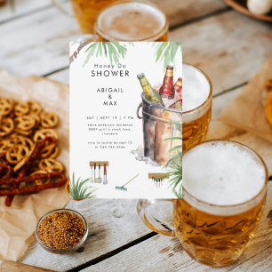 Invitation Seau Tropical de bière Honey Do Couples Douche II