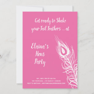 Invitation Secouer vos plumes de queue teathy poules rose