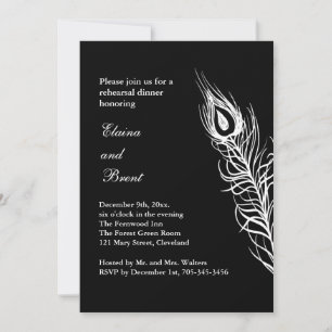 Invitation Secouer votre tail Feathers Rehearsal Diner noir