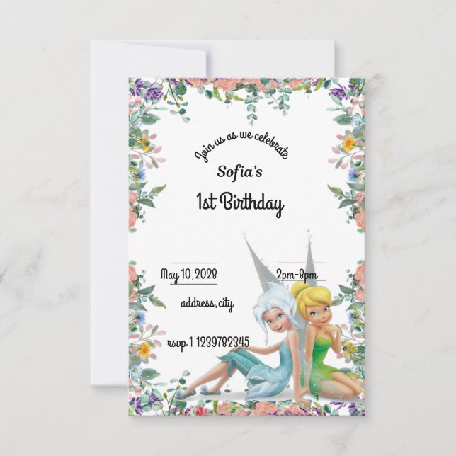 Invitation secret des ailes 1er anniversaire (Devant)