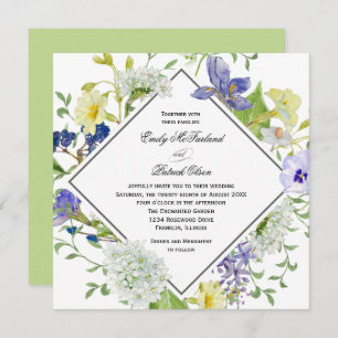Invitation Secret Garden Boho Mariage Fleur sauvage