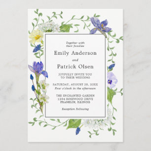 Invitation Secret Garden Rustic Boho Fleur sauvage Mariage