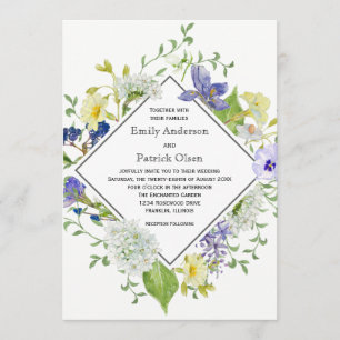 Invitation Secret Garden Rustic Boho Fleur sauvage Mariage