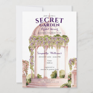 Invitation Secret Garden Wisteria Vintage Gazebo Bridal Showe