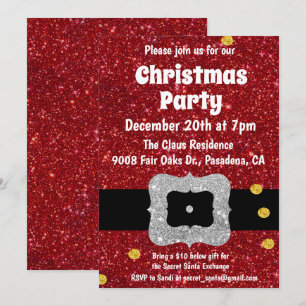 Invitation Secret Père Noël Gift Exchange