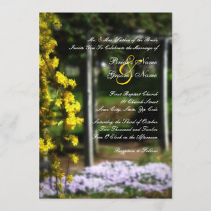 Invitation secrète de mariage de jardin
