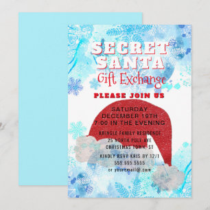 Invitation secrète de partie d'échange de cadeau