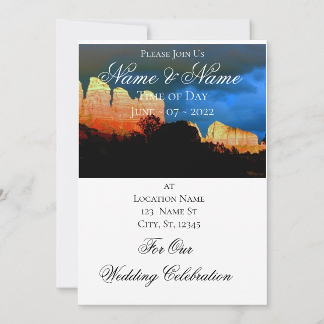 Invitation Sedona Red Rocks Thunder_Cove (Devant)