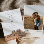 Invitation SEDONA Watercolor Boho Desert Photo Mariage<br><div class="desc">Ce faire-part de mariage est décoré d'une aquarelle représentant la magnifique Sedona, l'Arizona et d'une simple combinaison de polices modernes. Modifiez facilement le libellé *most* pour répondre à vos besoins. Changez la couleur de l'arrière - plan et ajoutez votre propre photo à l'arrière avec votre site Web mariage pour une...</div>