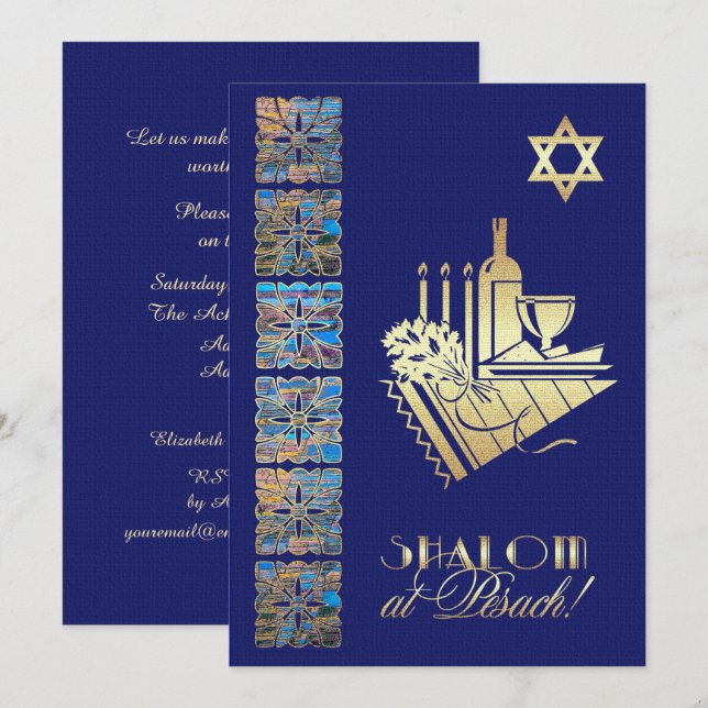 Invitation Sélecteur de Pâques Plat personnalisé (Devant / Derrière)