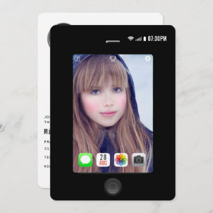 Invitation Selfie Graduation Party Photo