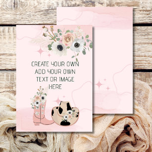 Invitation Selle de cowgirl occidentale DIY vierge Ajoutez la