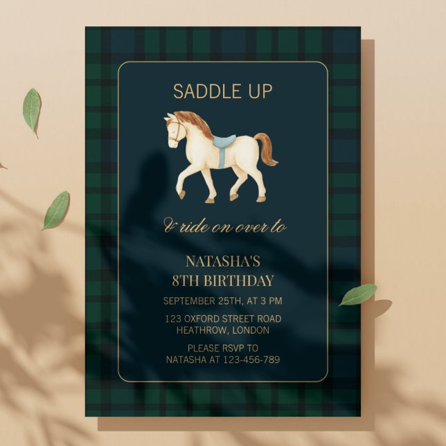 Invitation Sellez Cheval Anniversaire Prépa  (Créateur téléchargé)