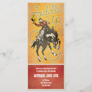 Invitation Sellez l'invitation de partie de cowboy
